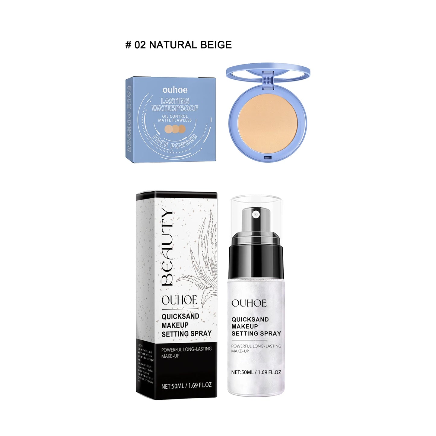 Face Loose Powder Quicksand Setting Spray Freshing Foundation Matte Oil Control Lasting Waterproof Makeup Facial Setting Powder