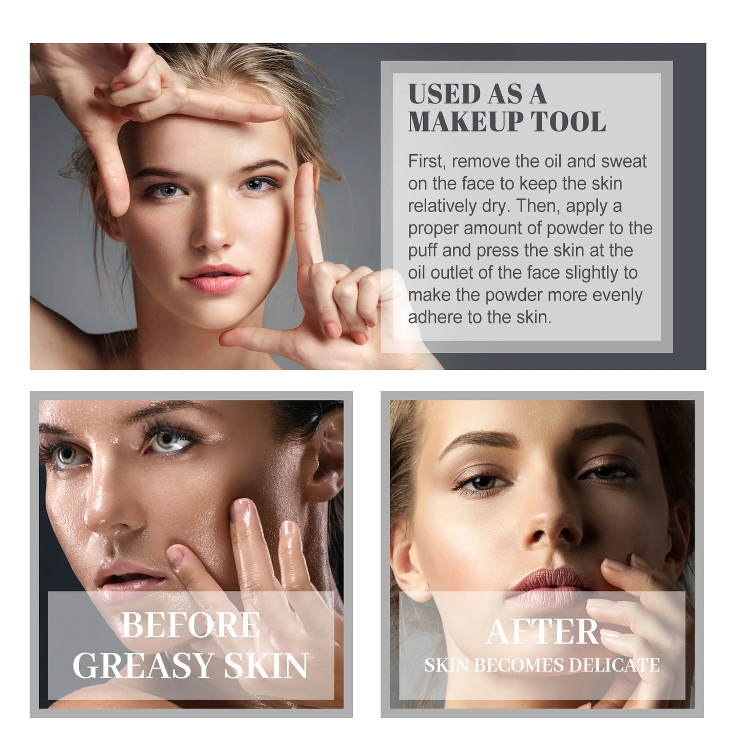 Face Loose Powder Quicksand Setting Spray Freshing Foundation Matte Oil Control Lasting Waterproof Makeup Facial Setting Powder