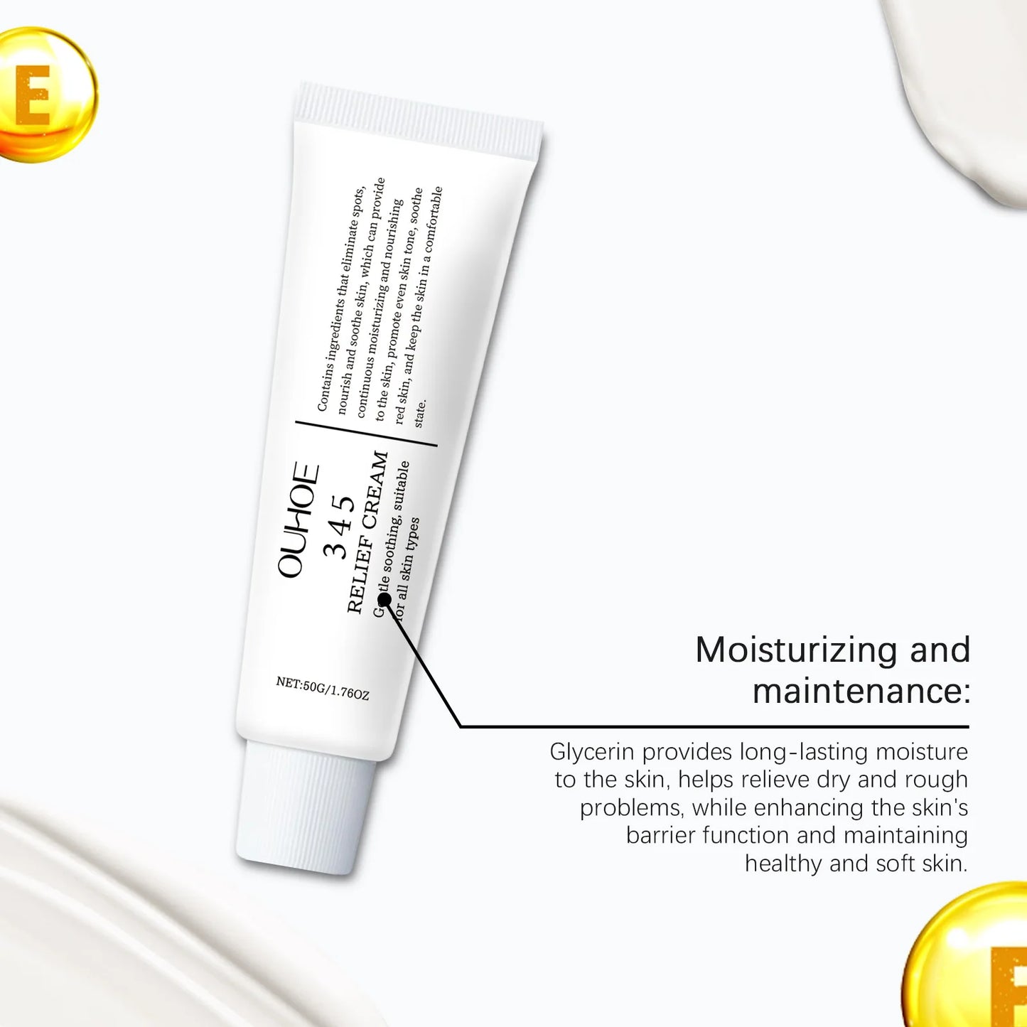 Ouhoe 50g 345 Relief Cream Brightening Skin Moisturizer