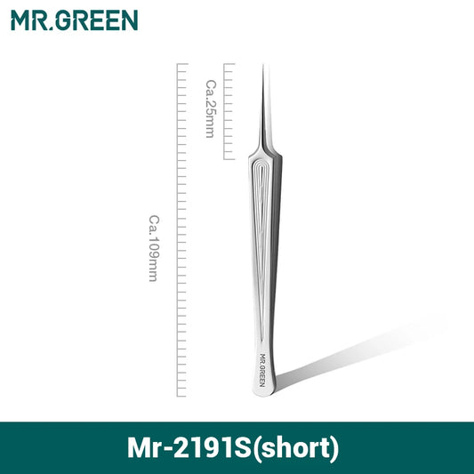 MR.GREEN Ingrown Hair Tweezers Needle Nose Pointed Tips