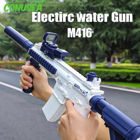 M416 Long Range Electric Water Gun Pistol 10M Portable Guns Children Outdoor Beach Outdoor Fight Shooting Toys for Boys Kid Game