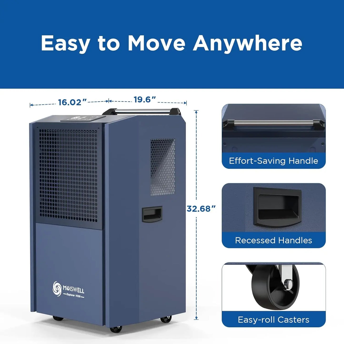 305 Pint Commercial Dehumidifier for Industrial Sites