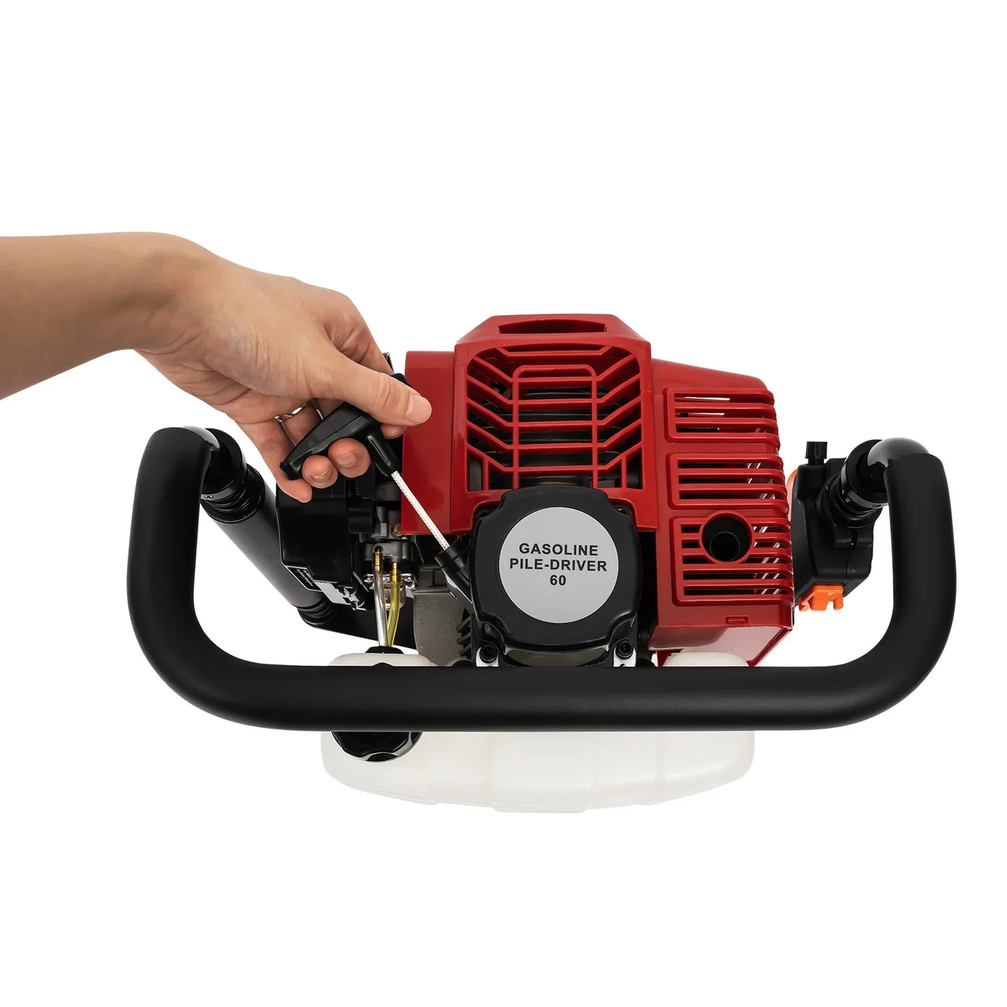 52CC Pile Driver 1900W Gasoline 2 Stroke Post Driver Petrol Garden Fencing Tool Machine 55-70mm Sleeve