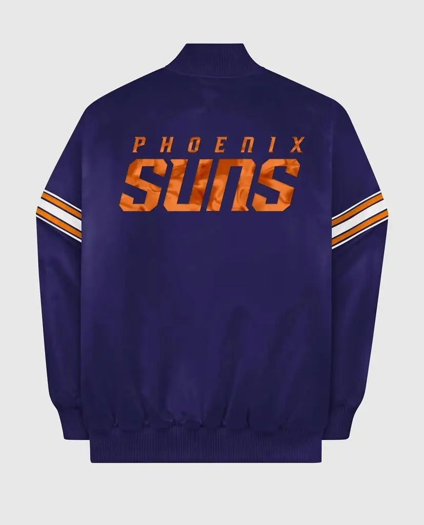 Starter | Men's Phoenix Suns Satin Full-Snap Jacket In Purple