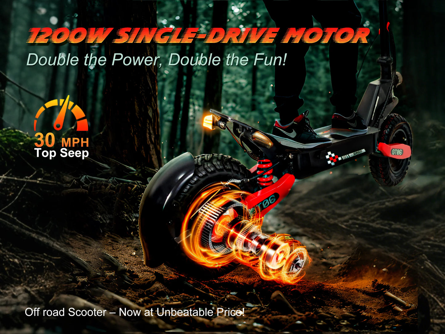 30MPH Electric Scooter,1200 Motor,20/40Miles Range EScooter With Spring Damping,Disc Brake,11'' Off-Road Tires Folding Scooter
