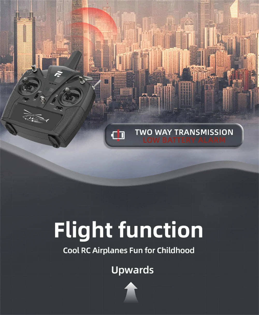 Eachine E186 Bell-206 2.4G 6CH 1/27 Scale Dual Brushless Motor Altitude Hold Optical Flow Positioning intelligent RC Helicopter