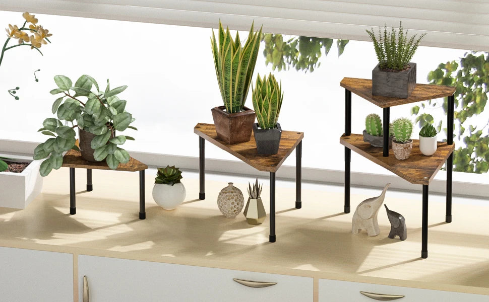 Kitchen Countertop Organizer Corner Shelf - Kitchen Spice Rack Organization 2 Tier Free-Standing Counter Storage Space Saving
