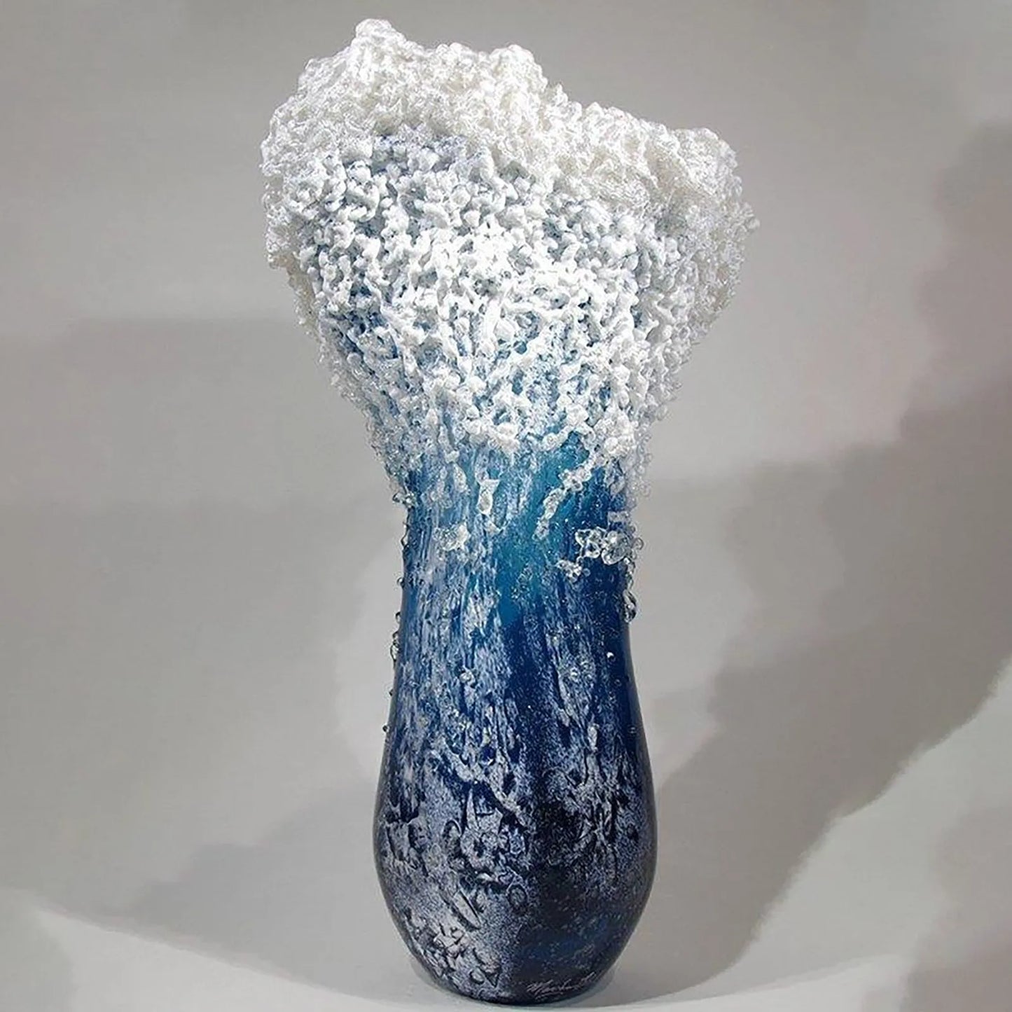 Sea Wave Vase, Wavy Vase Resin Blue Wavy Vase For Office Living Room Decorations Coffee Shop Decor