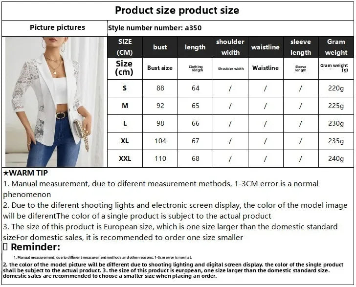 solid Elegantcolor fashionable lace patchwork small suit women's coat mesh long sleeved slim fit sports jacket women's cardigan