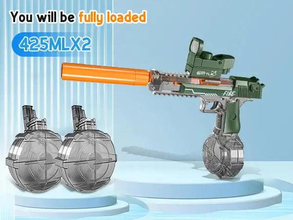 Electric Water Blaster, Automatic Squirt Gun up to 28Ft Long Range, Large Capacity Water Gun, Strong Water Gun
