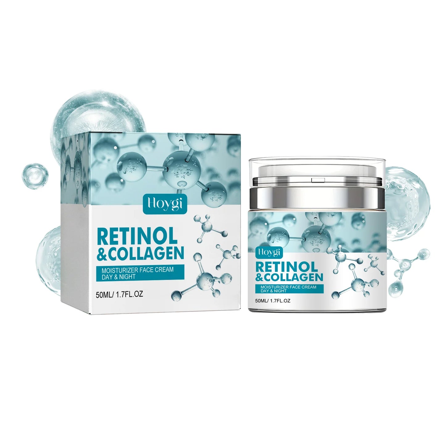 Anti Aging Retinol Collagen Day Night Moisturizer Face Cream Moist Hydrating Brightening Elastic Firming Smoothing Facial Cream