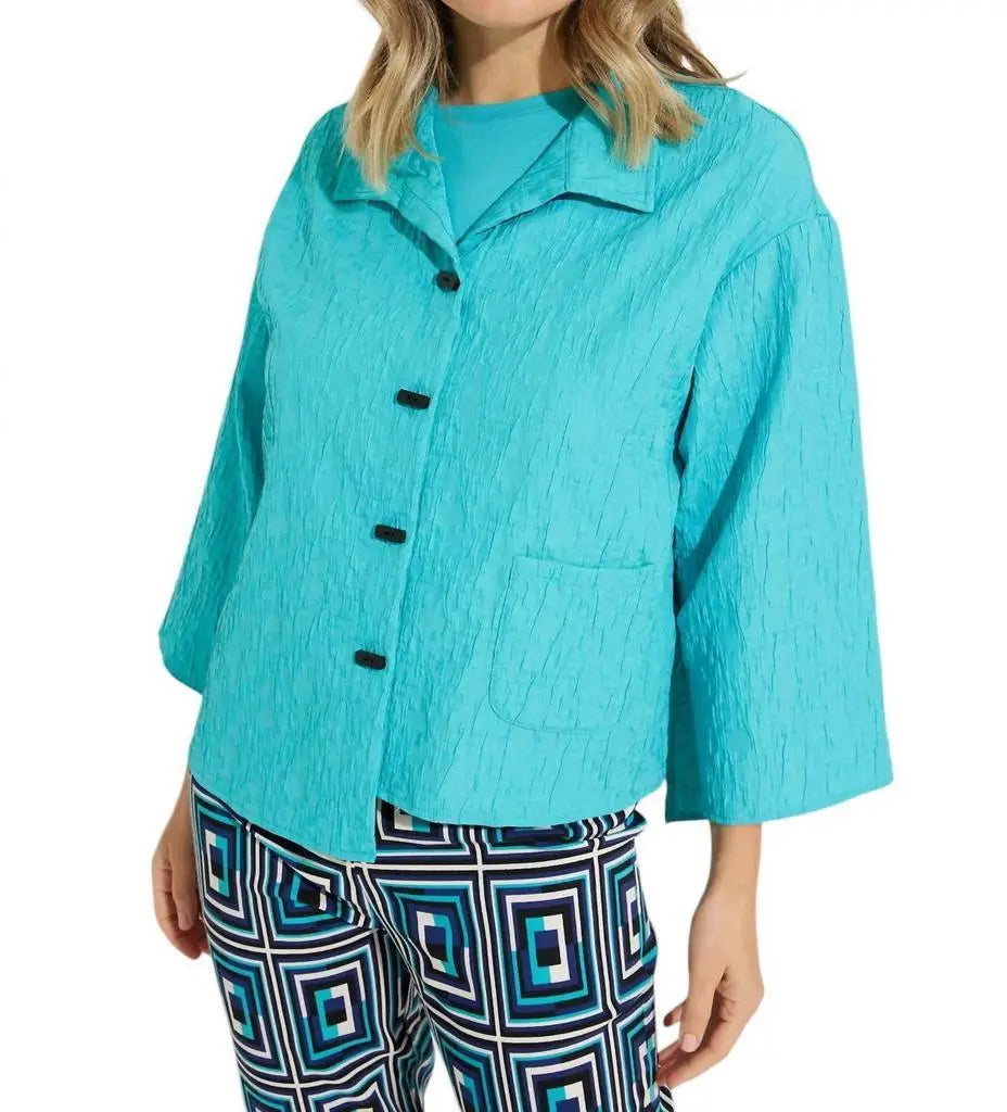 Joseph Ribkoff | Textured Lightweight Jacket In Palm Springs