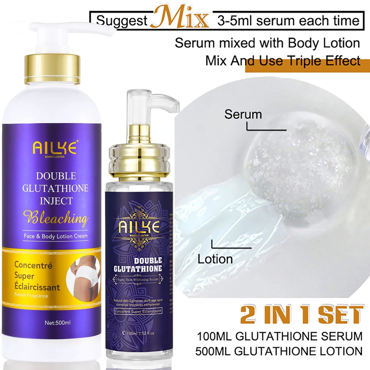 AILKE Brightening Face & Body Whitening Serum 100ML