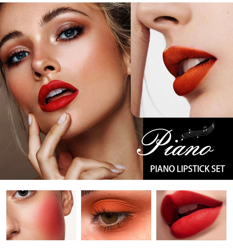 8Pcs/Set Velvet Matte Lipstick Set Long Lasting Waterproof