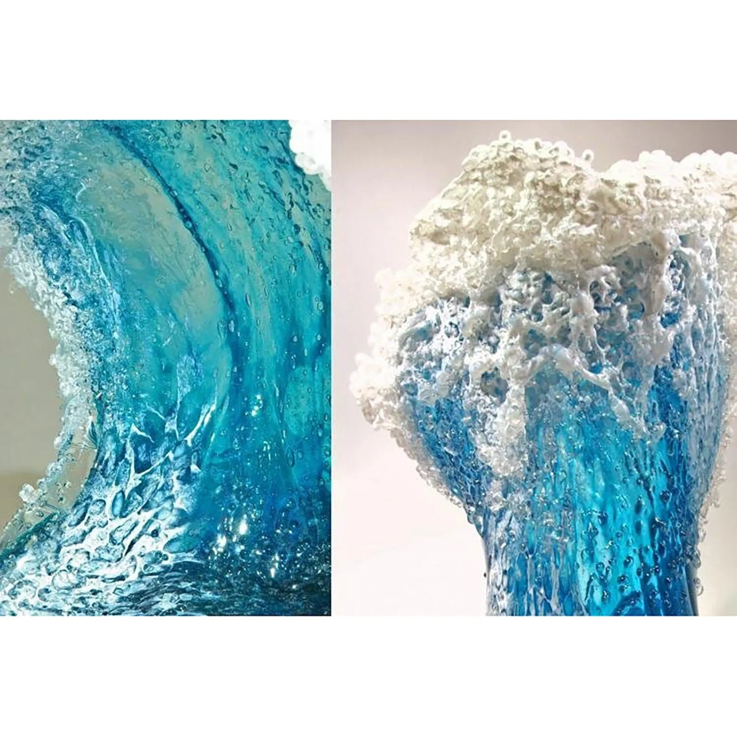 Sea Wave Vase, Wavy Vase Resin Blue Wavy Vase For Office Living Room Decorations Coffee Shop Decor