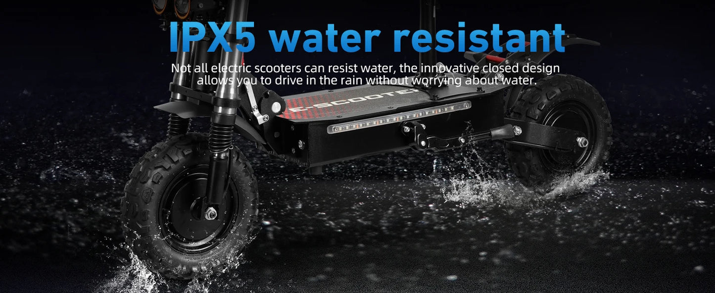 6000W High Power Adult Electric Scooter  Off-Road Commute Foldable 60V 38Ah Large Battery 60 Miles Range 50 Mph Fast E-Scooter
