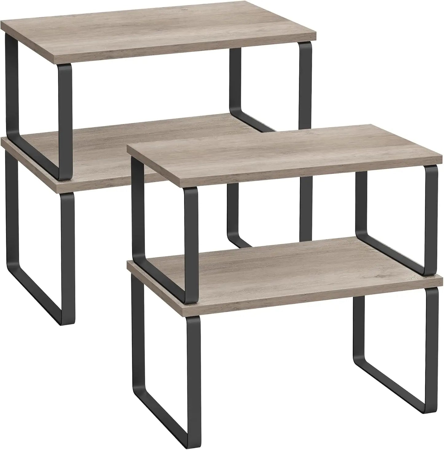 Cabinet Organizer Shelf, Set of 4 Kitchen Counter Shelves, Kitchen Storage