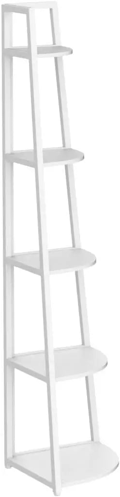 5 Tier Industrial Corner Bookshelf Bookcase Industrial Corner Ladder Shelf Plant Stand for Living Room, Kitchen, Home Office