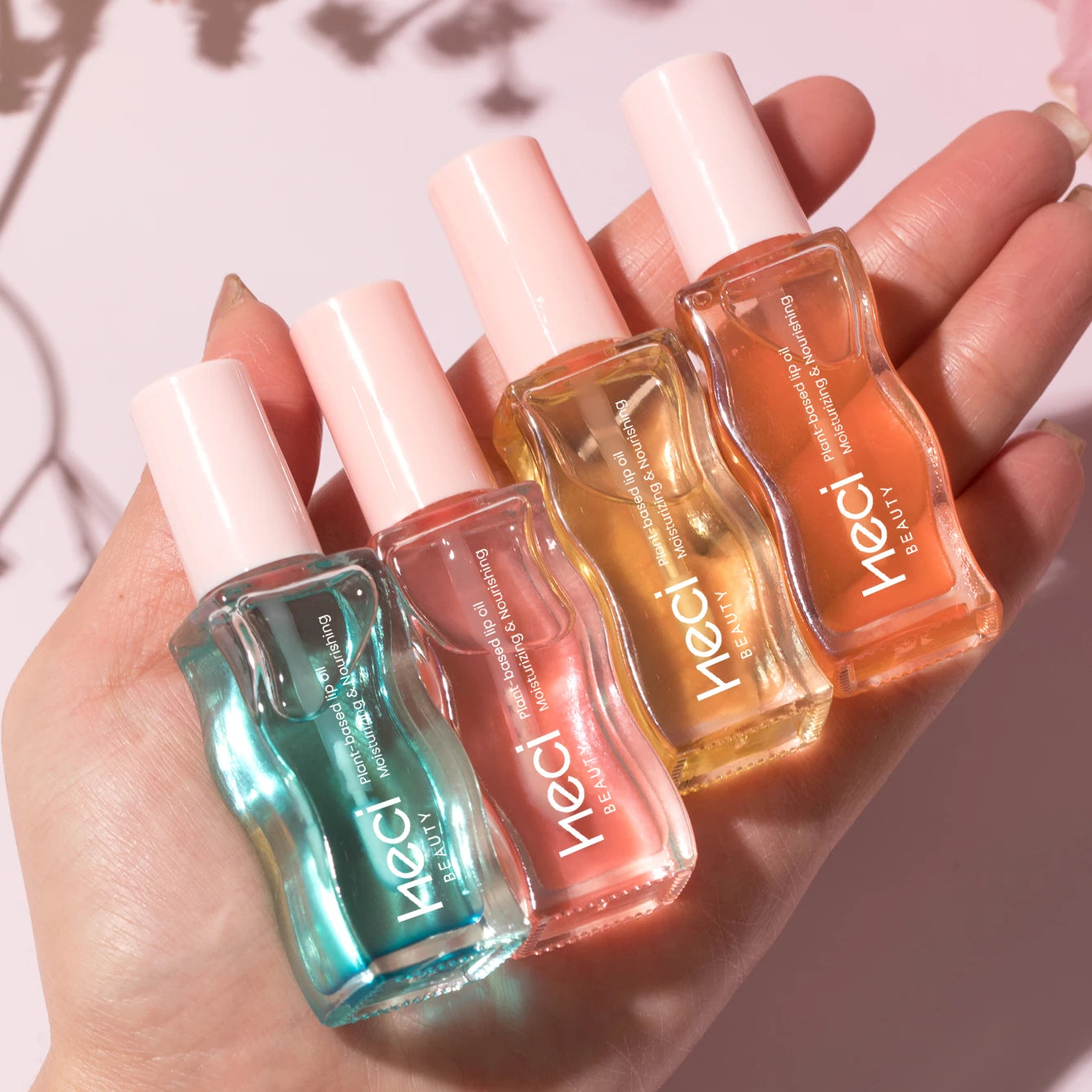 4pcs Fruity Tinted Lip Oil, Moisturizing Jelly Lip Gloss