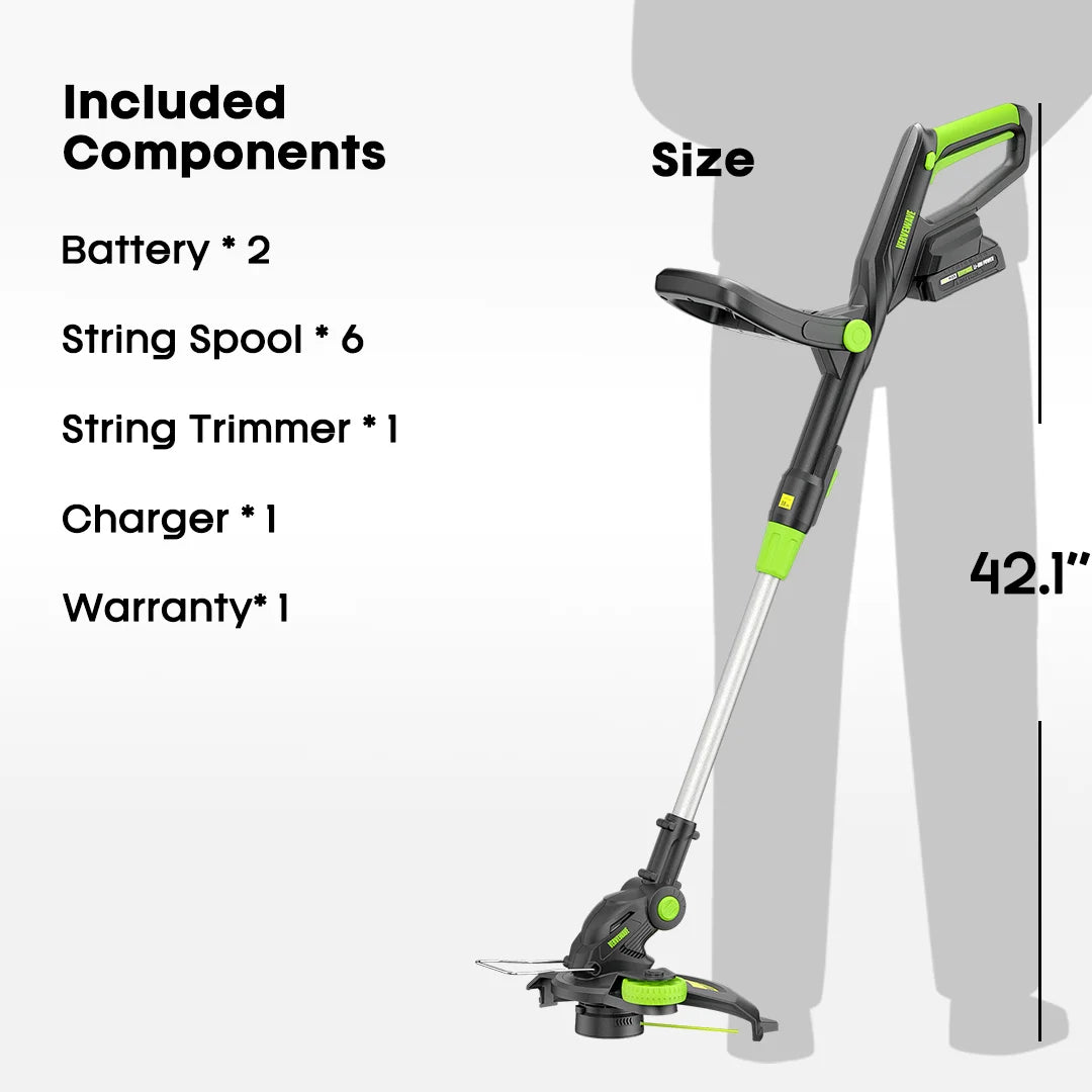 Cordless Lawn Mower Handheld Electric Grass Trimmer Adjustable Garden Tools