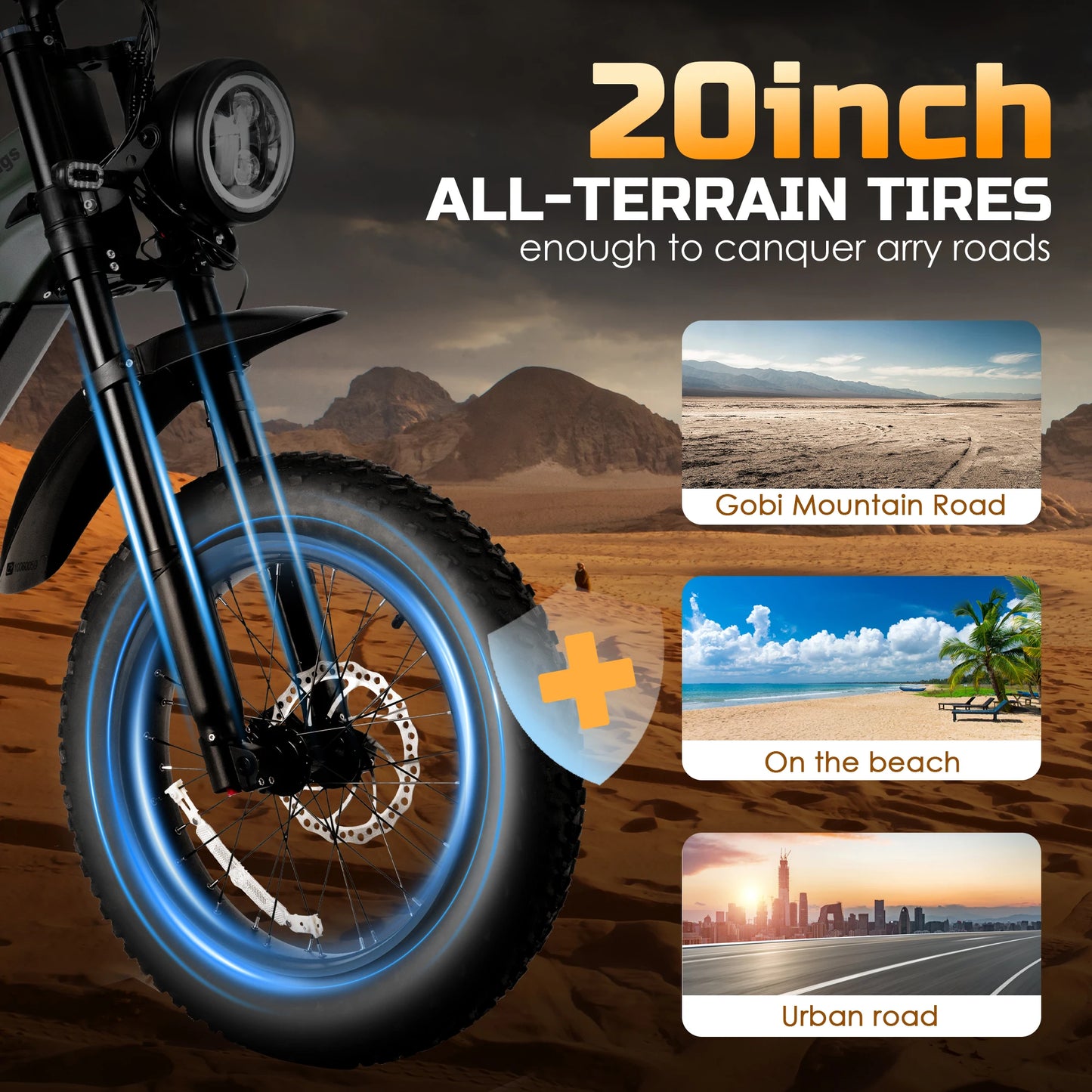 Off road adult electric bicycle 100000 52V 32 km/h range 120KM front shock absorber dual oil disc electric off-road bicycle