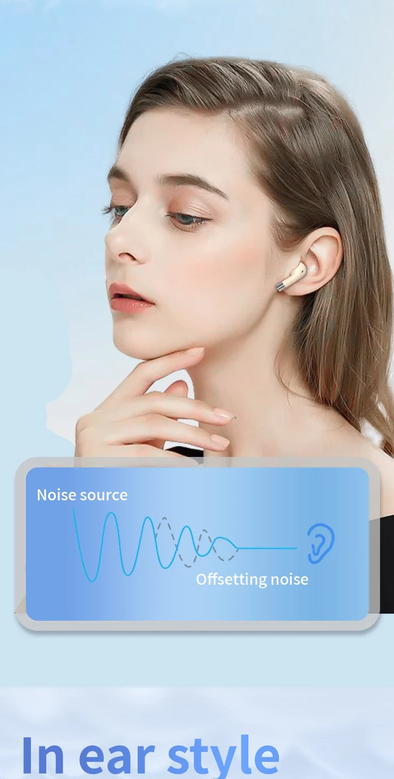 Dual Set Wireless Bluetooth Earbuds Gaming Music Sports HD Audio TWS Headphone Hands-Free Calls Intuitive Touch Control Earphone