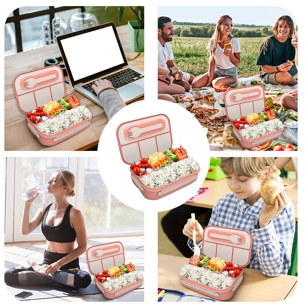 1L Plastic Electric Lunch Box Food Warmer Portable Heater for Car Or Home - Leak Proof Lunch Heating Microwave Food Containers