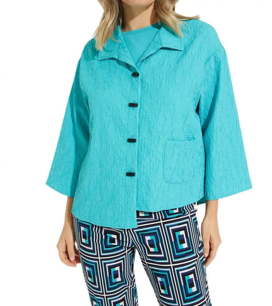 Joseph Ribkoff | Textured Lightweight Jacket In Palm Springs