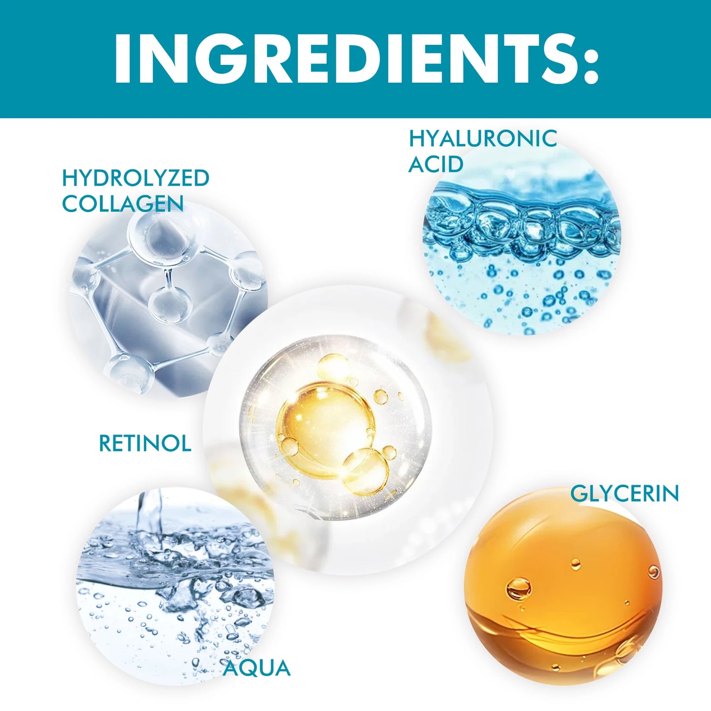 Anti Aging Retinol Collagen Day Night Moisturizer Face Cream Moist Hydrating Brightening Elastic Firming Smoothing Facial Cream