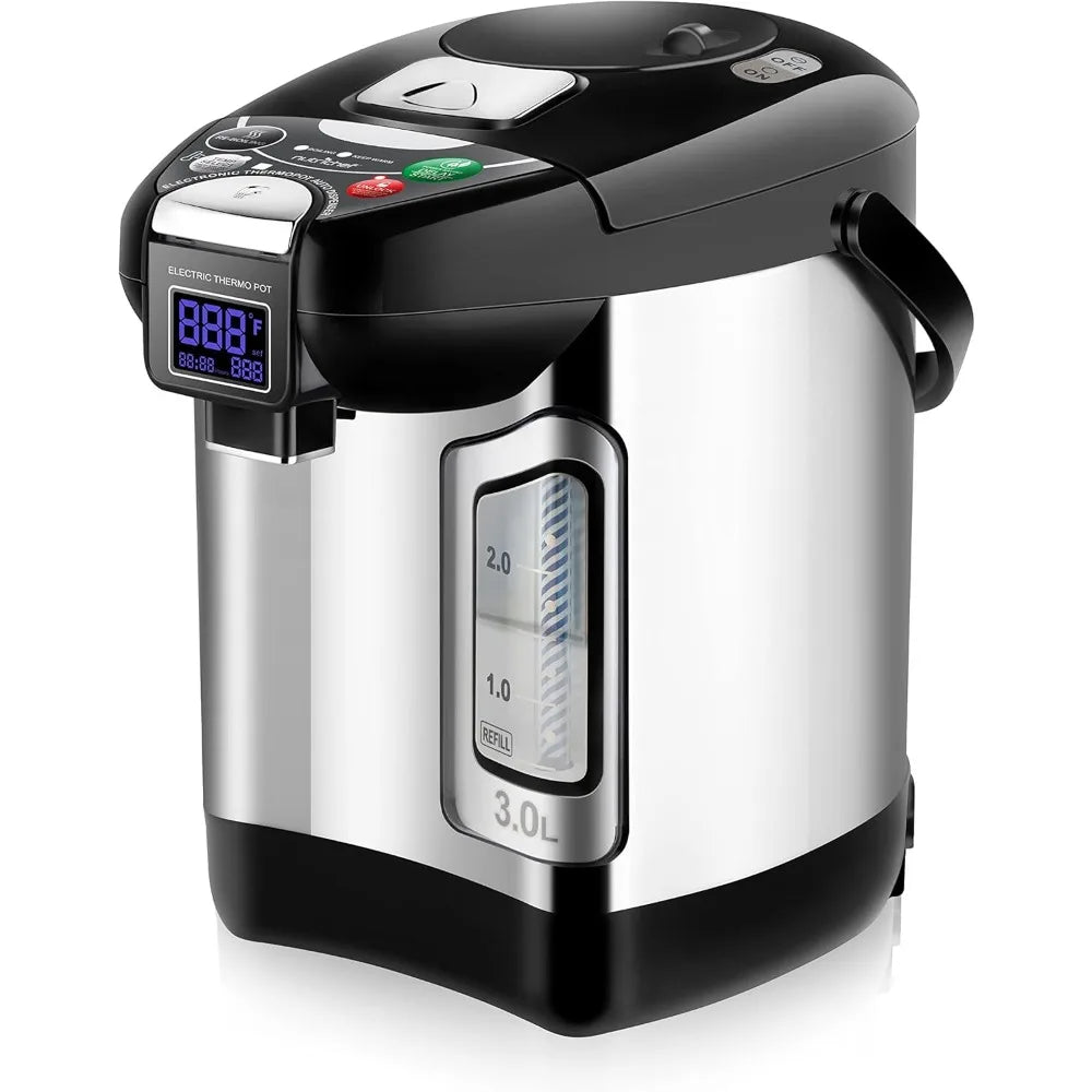 Digital Water Boiler and Warmer,Stainless Electric Hot Water Dispenser,LCD Display,Rotating Base,Keep Warm,Auto Shut Off