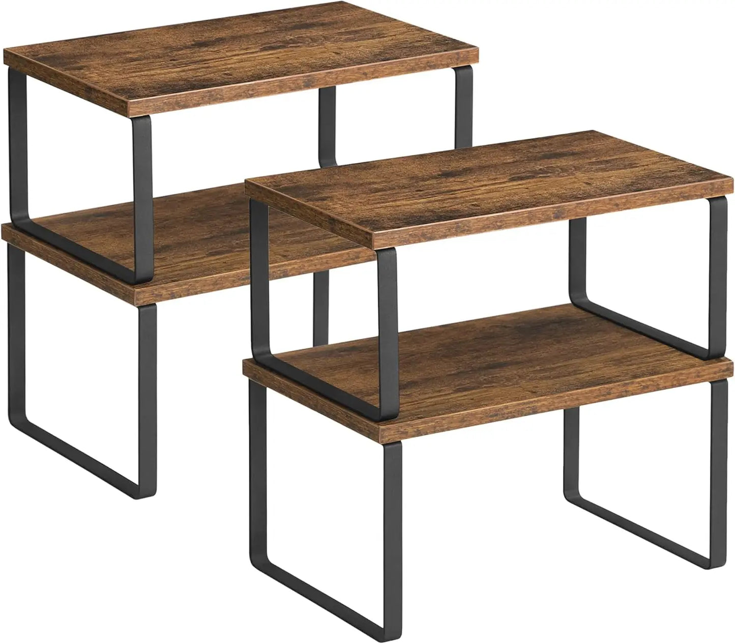 Cabinet Organizer Shelf, Set of 4 Kitchen Counter Shelves, Kitchen Storage