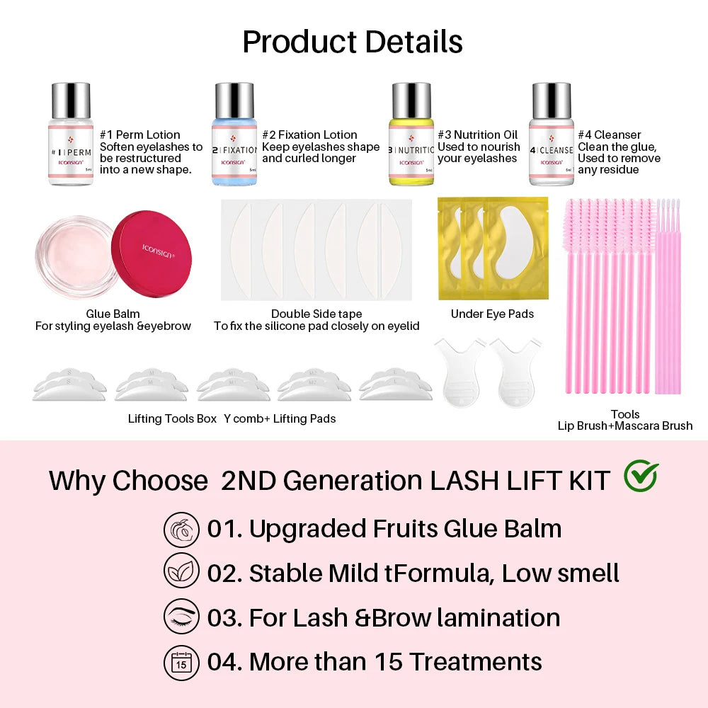 ICONSIGN Glue Balm Lash Lift Kit Eyelash Perming Enhancer