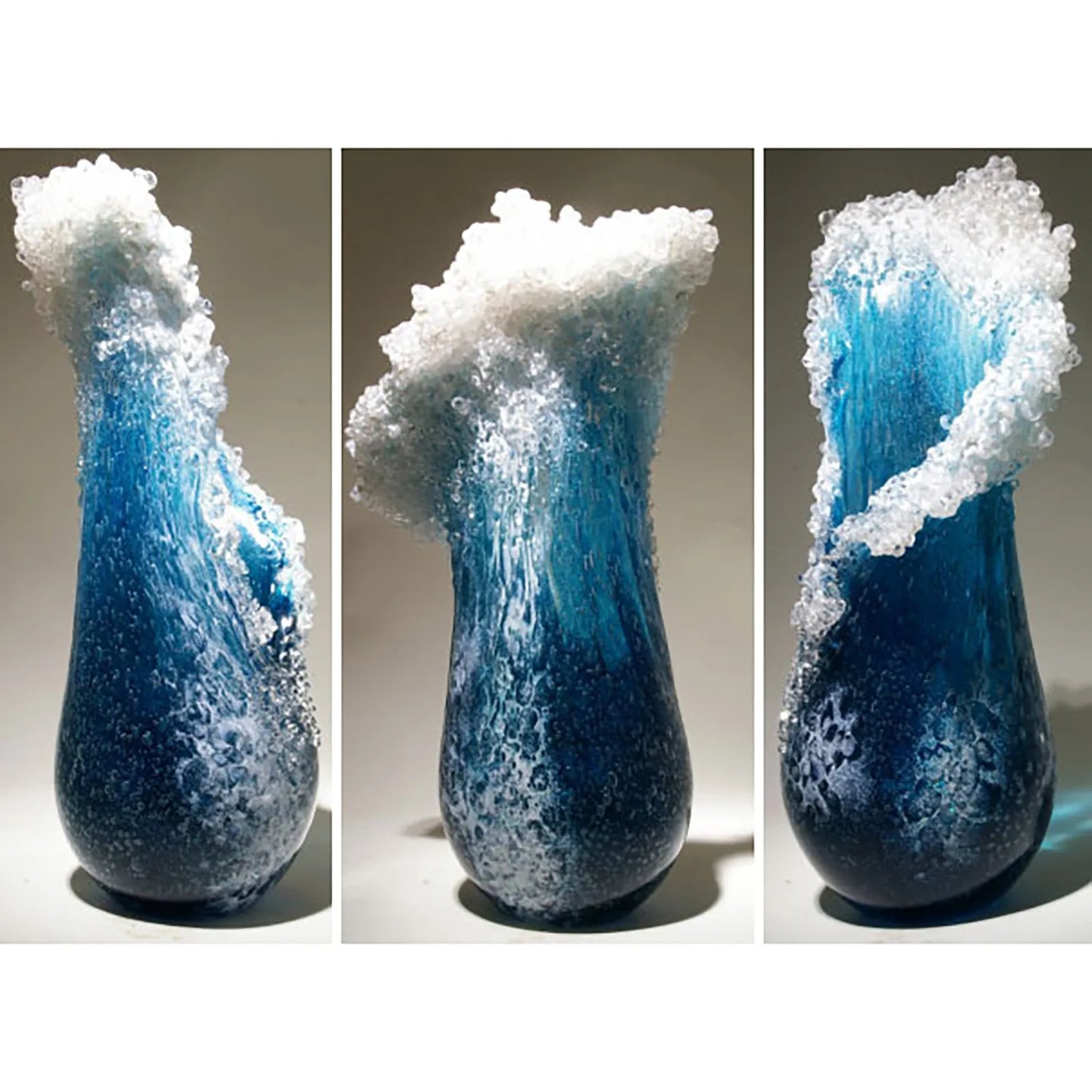 Sea Wave Vase, Wavy Vase Resin Blue Wavy Vase For Office Living Room Decorations Coffee Shop Decor