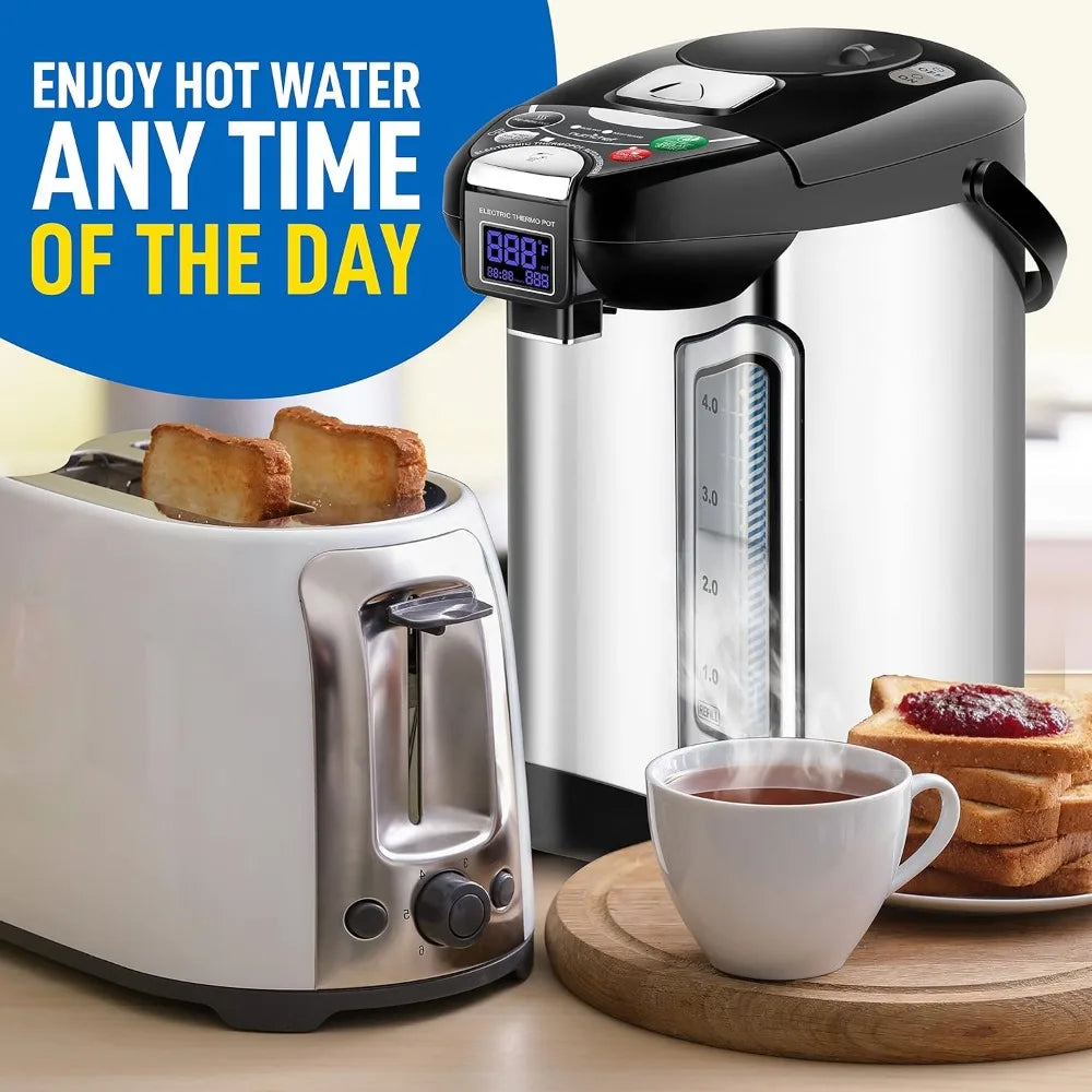 Digital Water Boiler and Warmer,Stainless Electric Hot Water Dispenser,LCD Display,Rotating Base,Keep Warm,Auto Shut Off