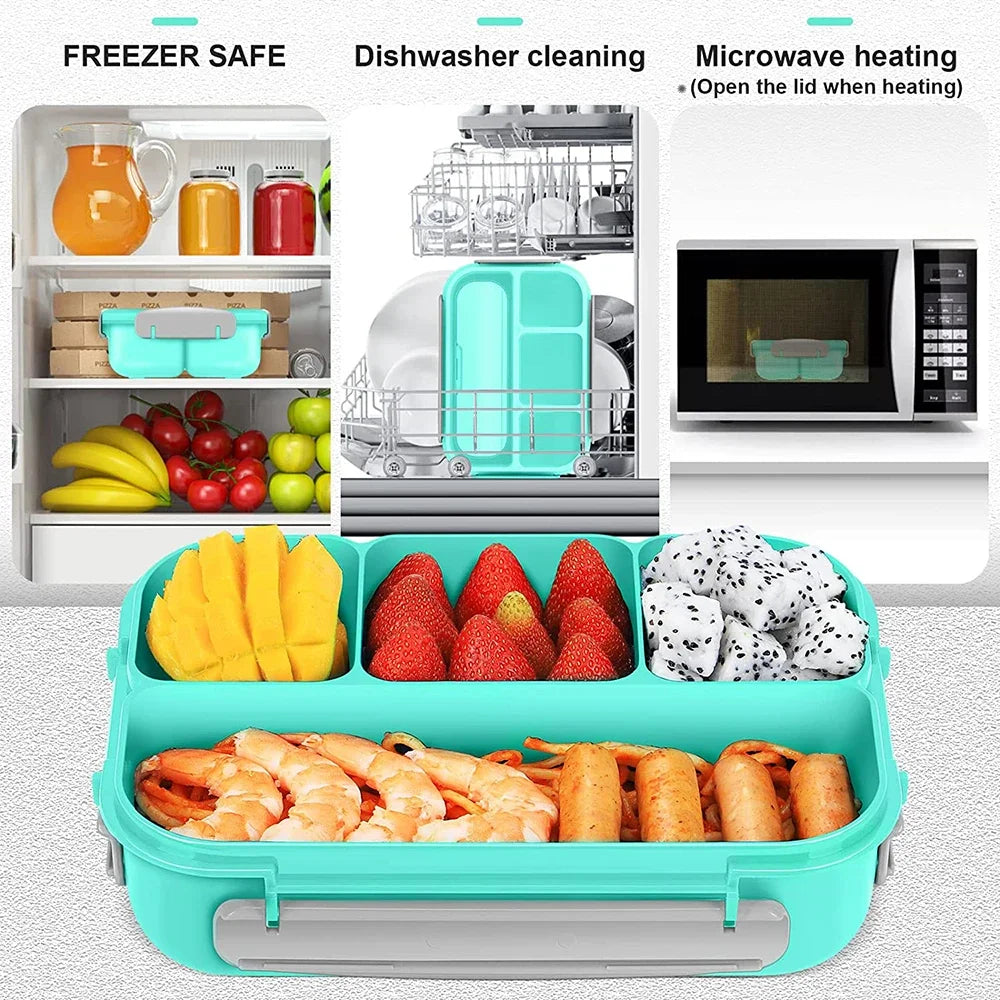 1L Plastic Electric Lunch Box Food Warmer Portable Heater for Car Or Home - Leak Proof Lunch Heating Microwave Food Containers