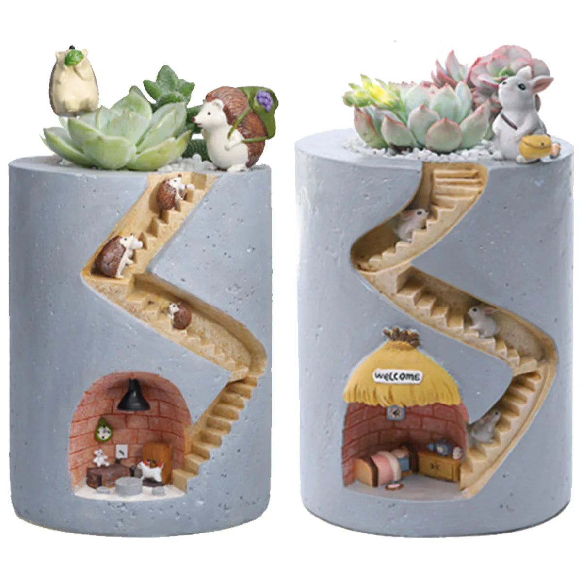 1/5pcs Creative Animal Resin Flower Pot Planter Rabbit Hedgehog Decorative Pot Desktop Ornament Plants Pot for Garden
Home Decor