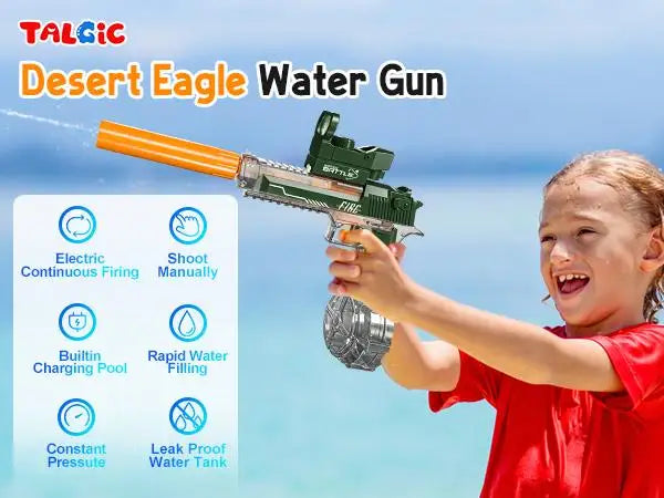 Electric Water Blaster, Automatic Squirt Gun up to 28Ft Long Range, Large Capacity Water Gun, Strong Water Gun