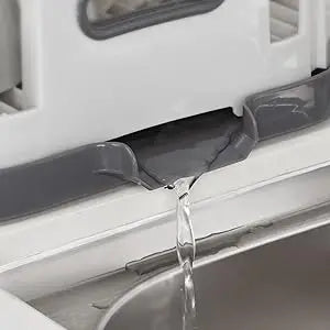 Dish Drying Rack for Kitchen Counter,Compact Dish Drainer with Drainboard,Utensil Holder and Cup Rack, Kitchen Drying Rack