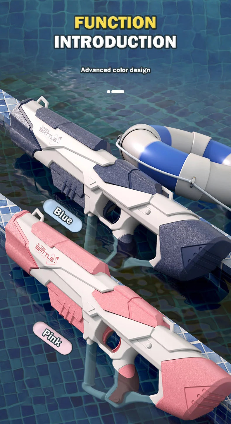 Electric Water Gun High-Pressure Shooting Soaker Full Automatic Water Blaster Spray Pistol Children Gift Party Beach Games