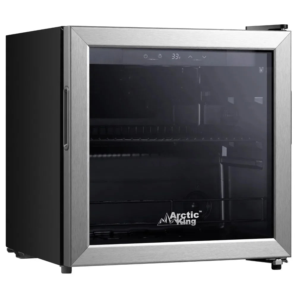 48-Can Beverage Fridge & Cooler with Electrical Control, Stainless Steel Look, ARV48B1AST