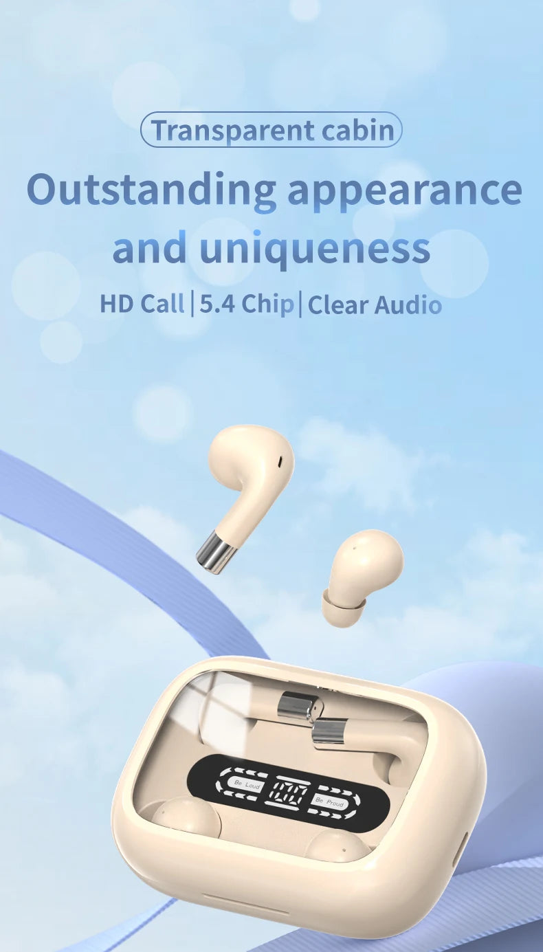 Dual Set Wireless Bluetooth Earbuds Gaming Music Sports HD Audio TWS Headphone Hands-Free Calls Intuitive Touch Control Earphone
