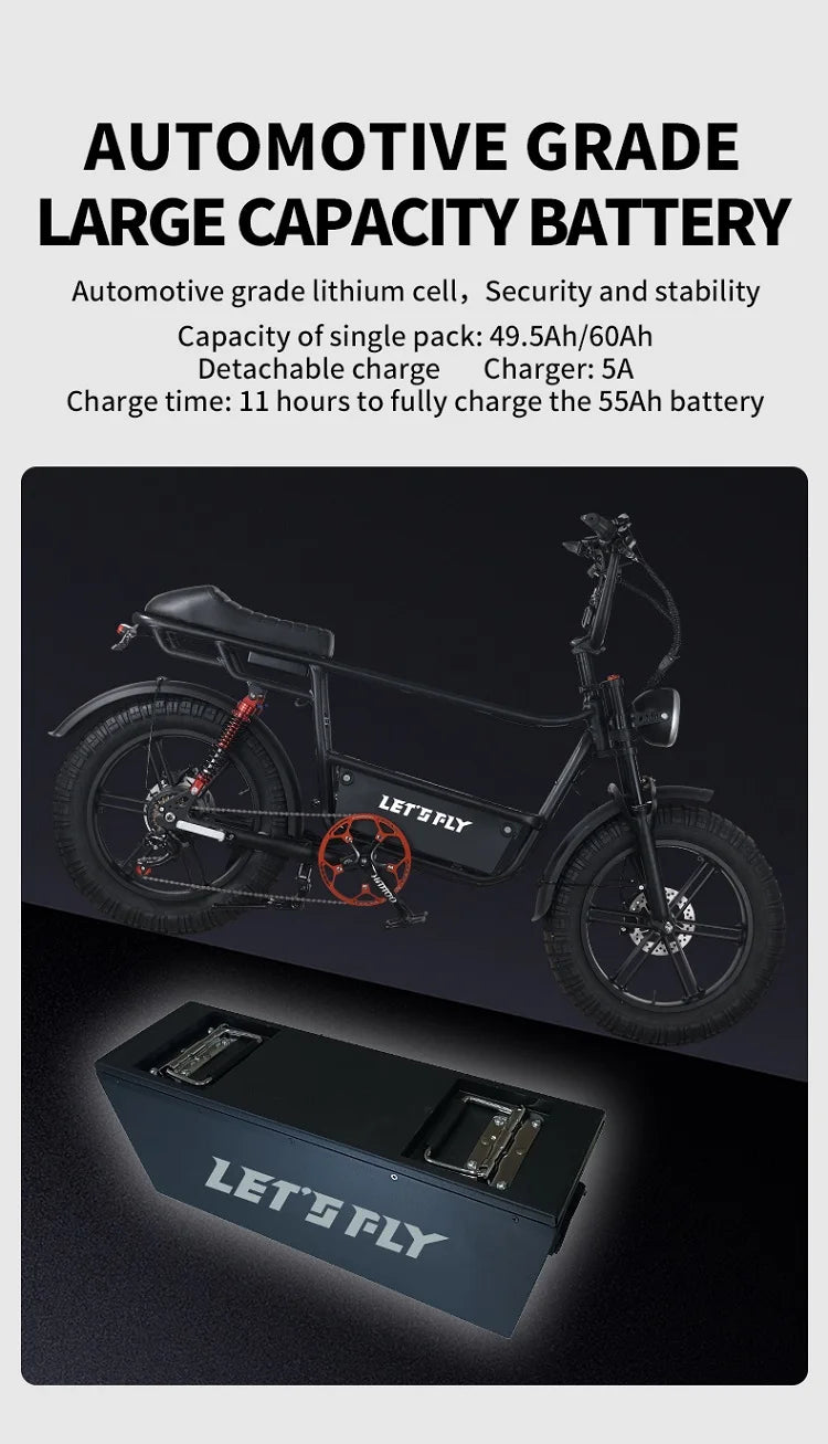HAHOO H20 20 inches adult electric mountain bike 1000W brushless motor 48V 60Ah ebike dual suspension off road tyre bicycle