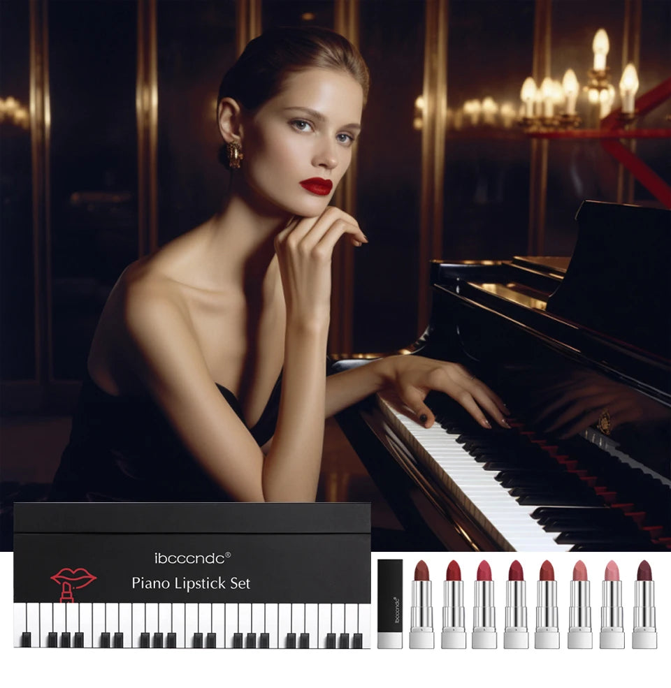 8Pcs/Set Velvet Matte Lipstick Set Long Lasting Waterproof