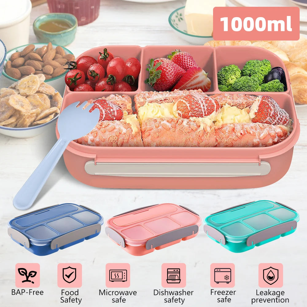 1L Plastic Electric Lunch Box Food Warmer Portable Heater for Car Or Home - Leak Proof Lunch Heating Microwave Food Containers
