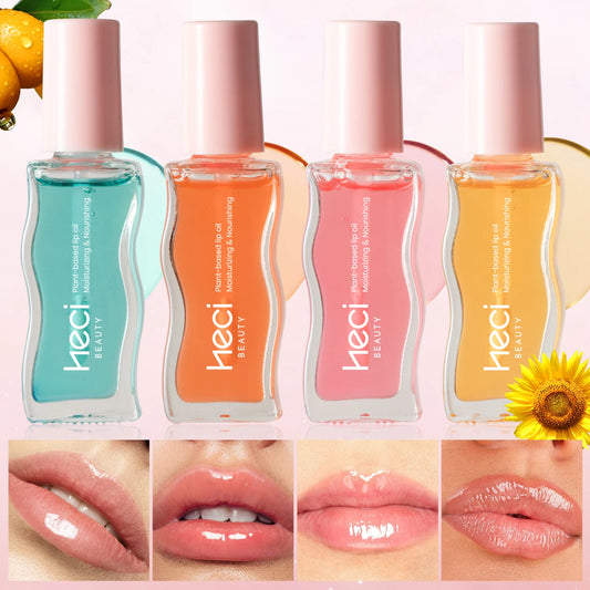 4pcs Fruity Tinted Lip Oil, Jelly Lip Gloss For Summer