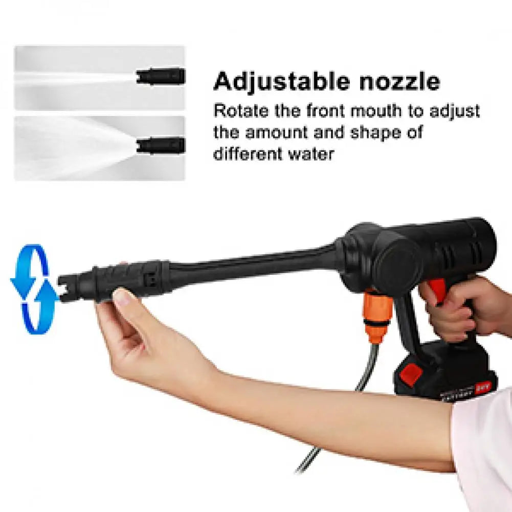 180w Brushless High Pressure Car Washer Gun Electric Garden Washing Water Wash Spray Gun With 2 Batteries 1 Charger Bucket Pipe