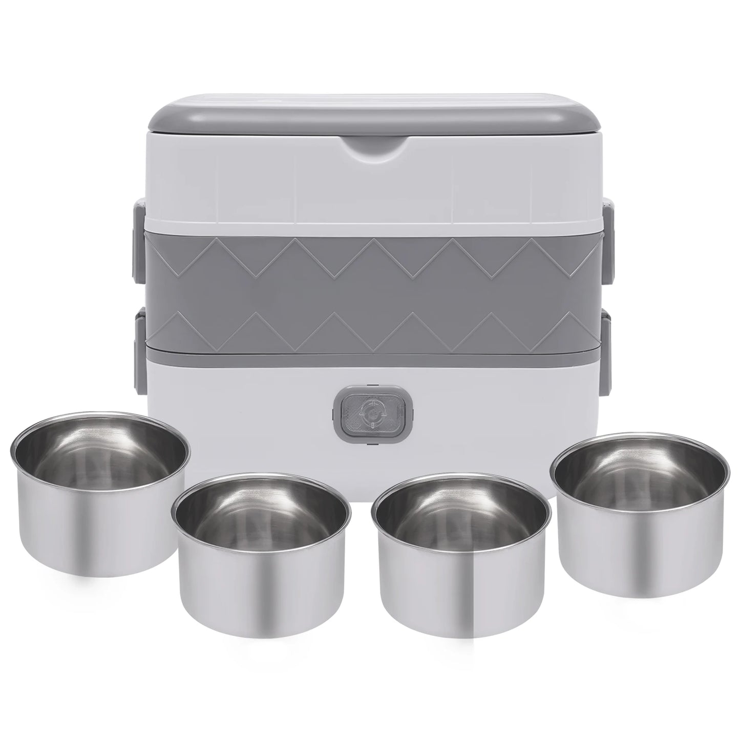 200w Portable Food Insulated Lunch Box, Double-Layer Electric Lunch Box