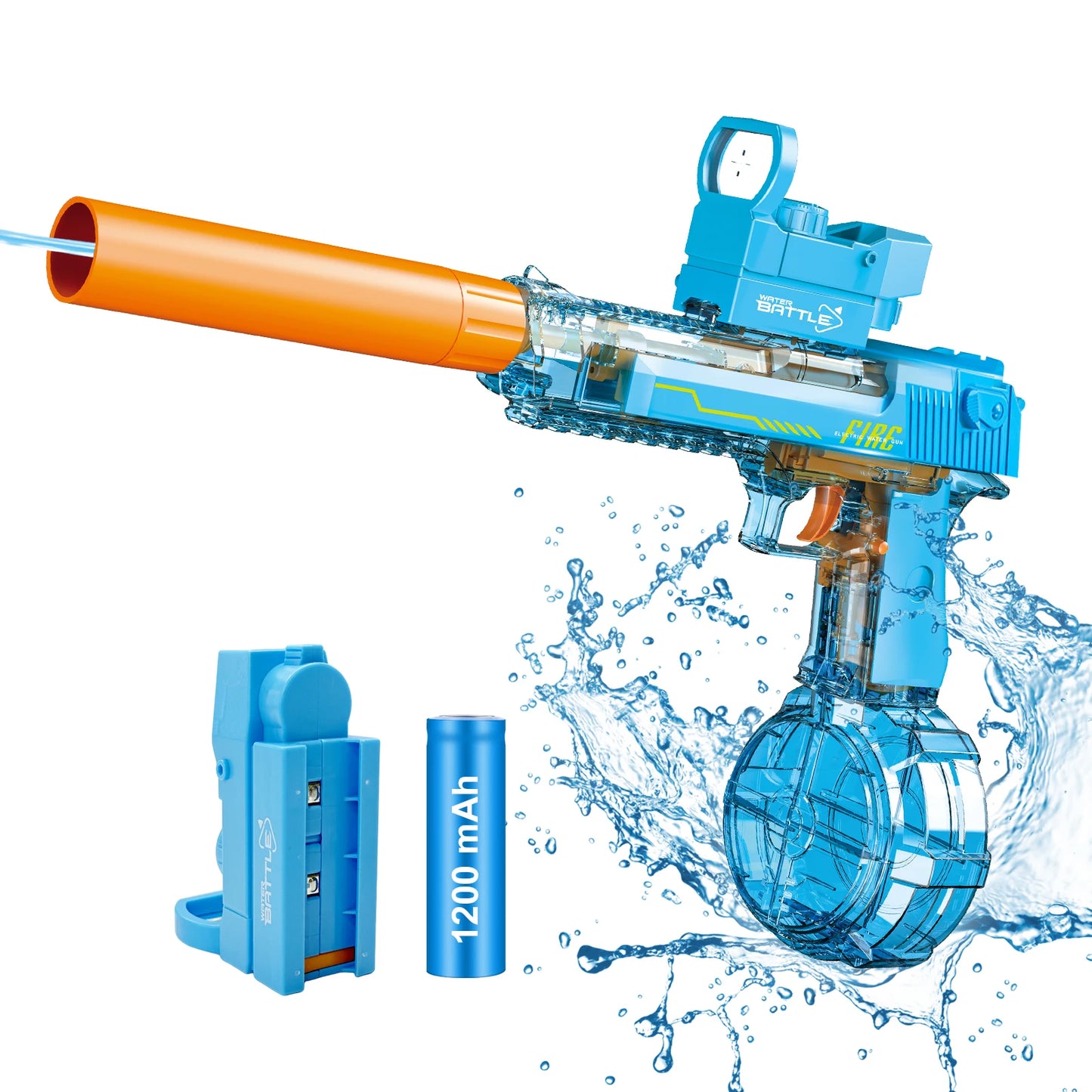 Electric Water Blaster, Automatic Squirt Gun up to 28Ft Long Range, Large Capacity Water Gun, Strong Water Gun
