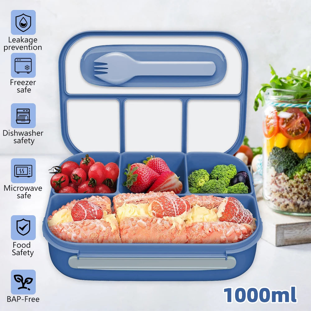 1L Plastic Electric Lunch Box Food Warmer Portable Heater for Car Or Home - Leak Proof Lunch Heating Microwave Food Containers