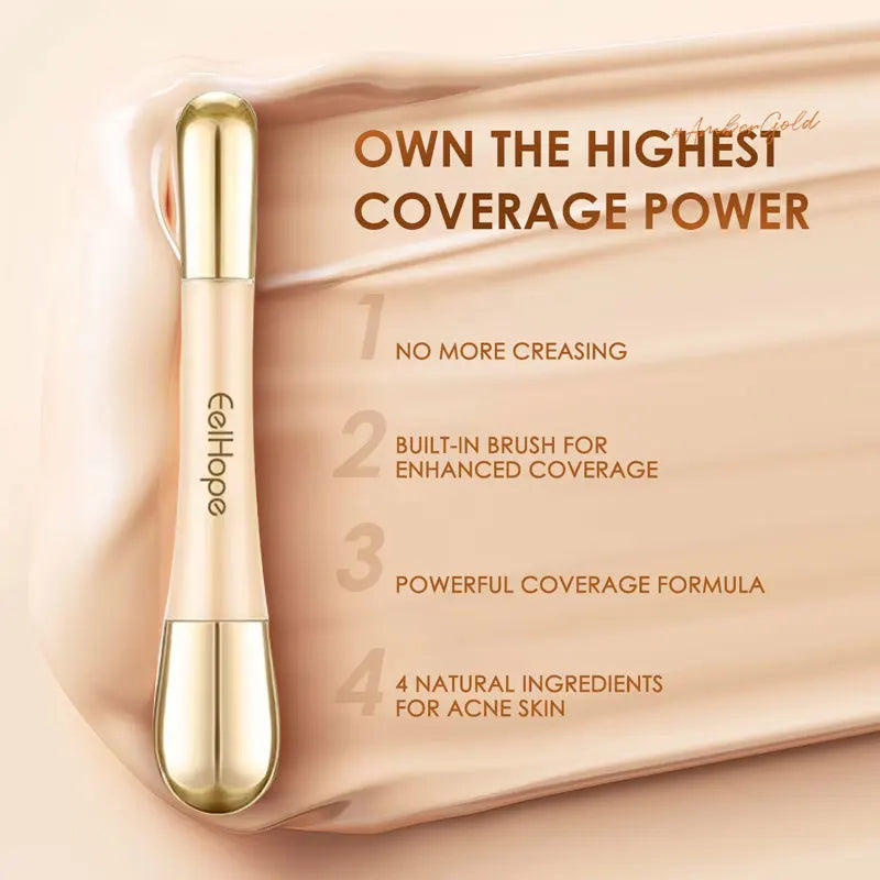 Double Head Concealer Stick Waterproof No Creasing Long-lasting Moisturizing No Separation Fullcoveage Female Makeup Products